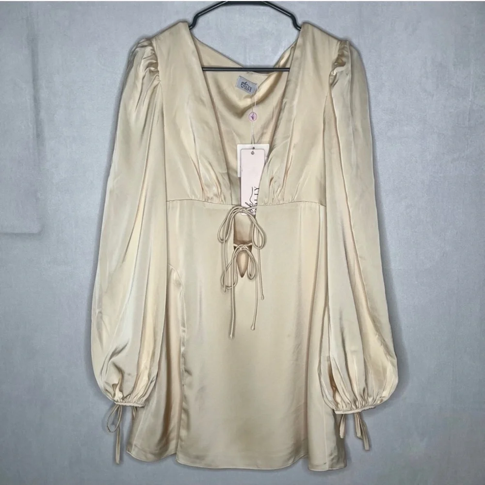 Oh Polly Vanna Balloon Sleeve Mini Dress - Picture 3 of 6